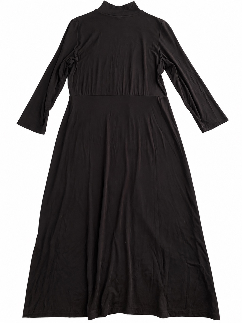 Rachel Zoe Soft, Stretchy, Mock-Neck, Flattering Maxi Dress w/ Left Leg Slit NWT